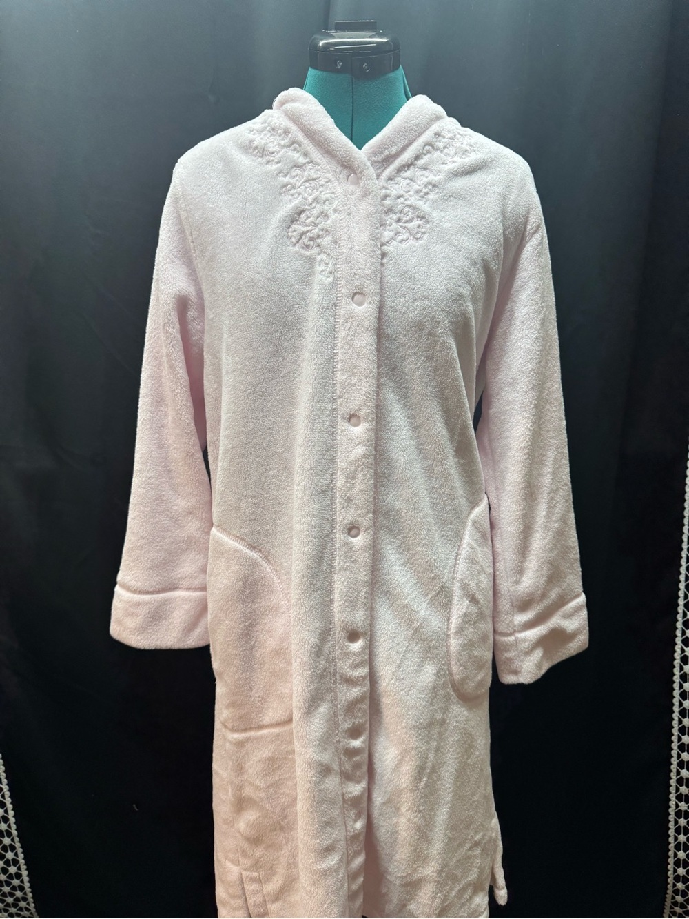 Plush Long Pink Women's Robe